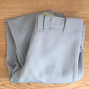 Gray Mizuno Softball Pants + Slider + Belt